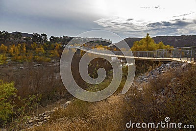 Lake Hodges Pedestrian Bridge in Escondido San Diego County North Inland Stock Photo